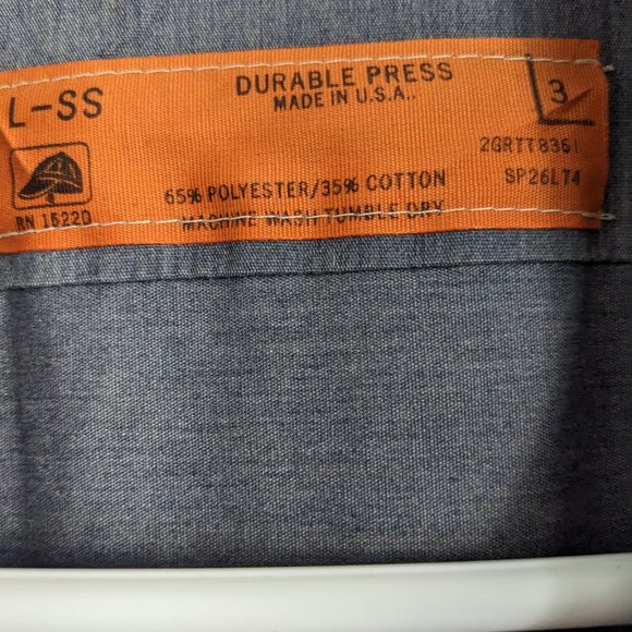 Hershey's Gray Button up Collard shirt - Picture 4 of 4